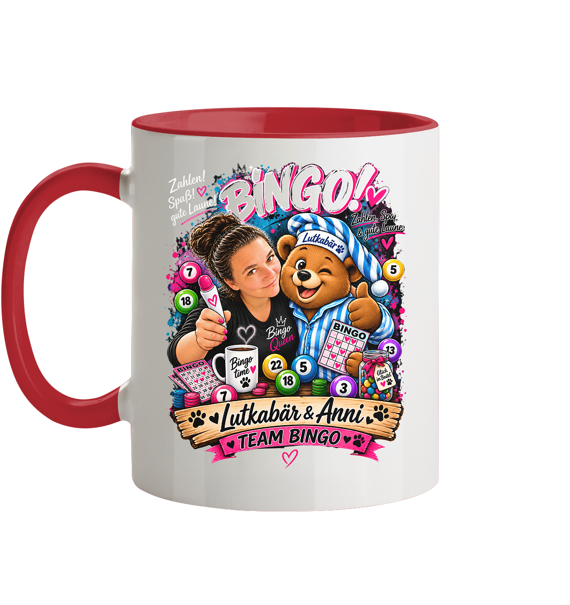 Bingo Fan Shirts - Tasse zweifarbig
