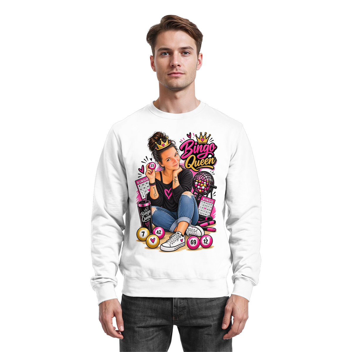 Fan Shirt Bingo Queen - Basic Sweatshirt