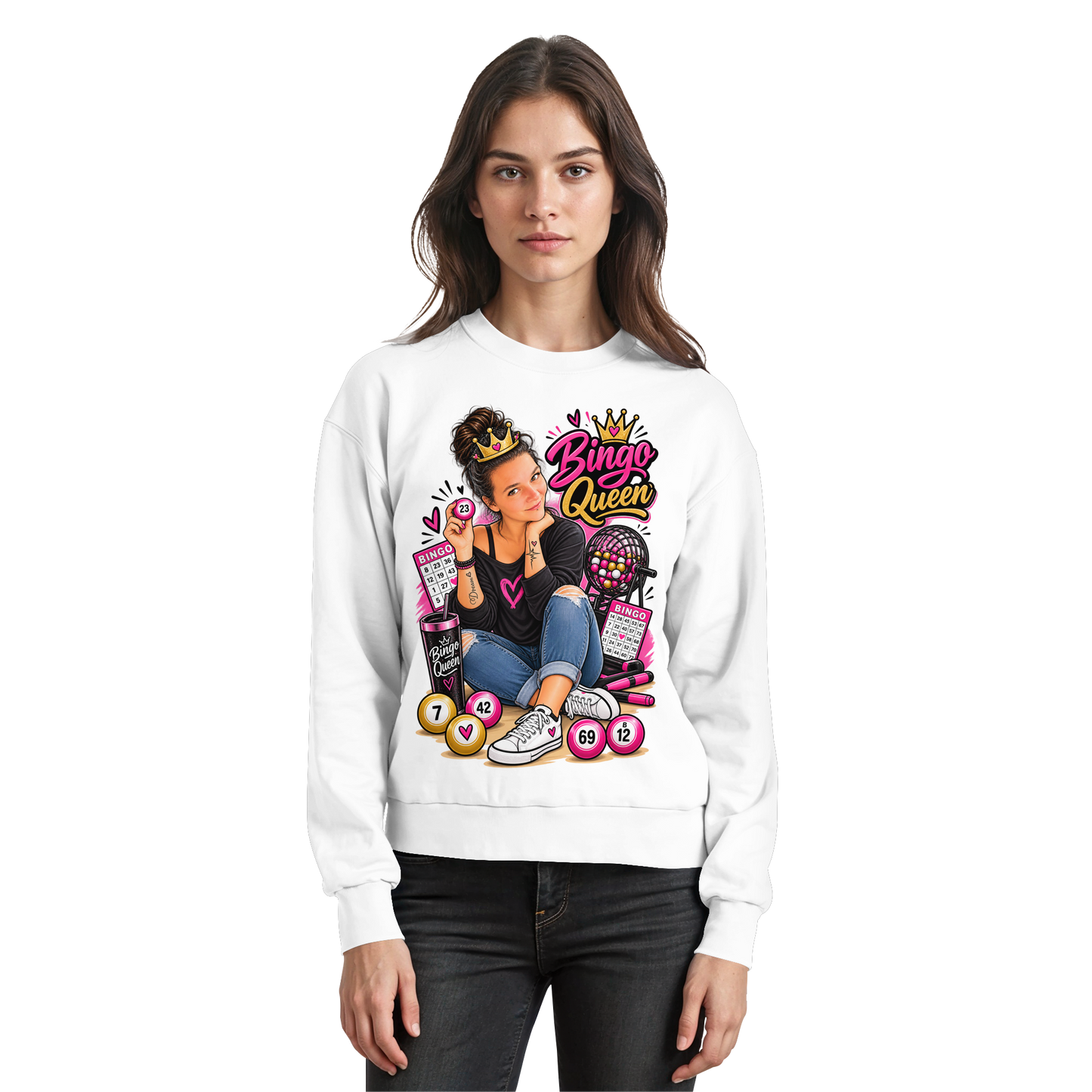 Fan Shirt Bingo Queen - Basic Sweatshirt