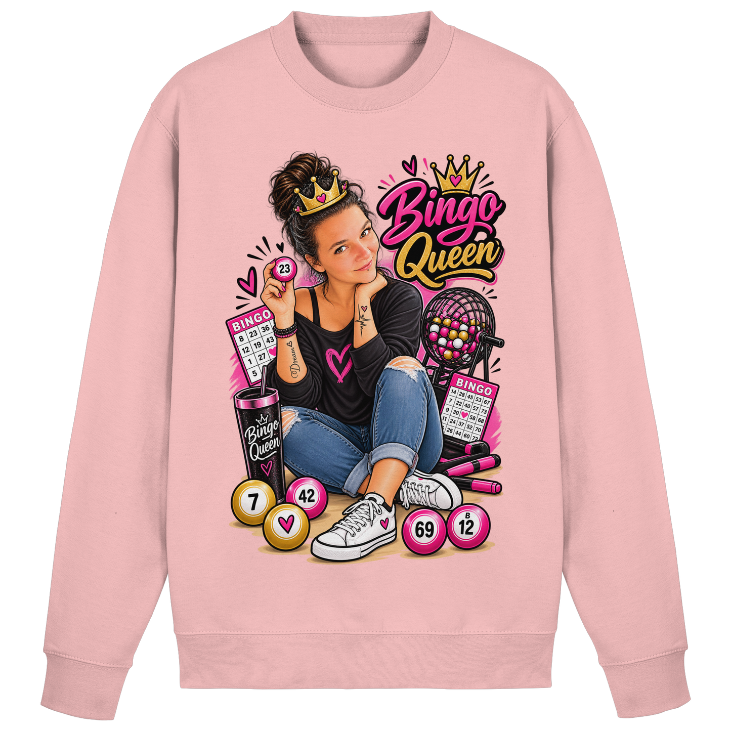 Fan Shirt Bingo Queen - Basic Sweatshirt