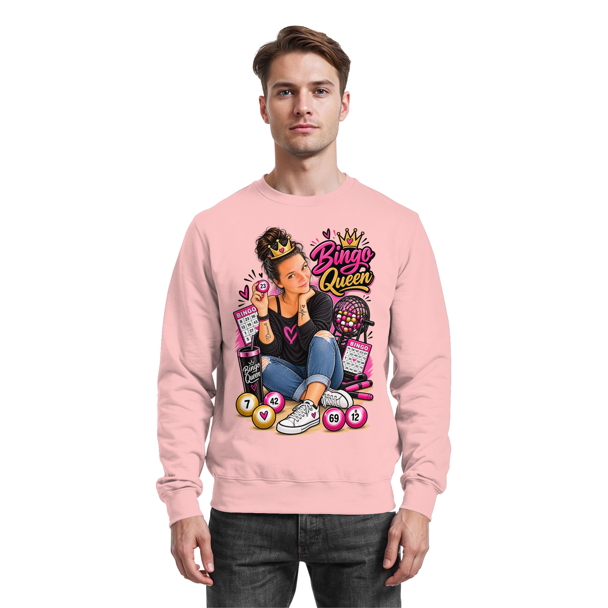 Fan Shirt Bingo Queen - Basic Sweatshirt