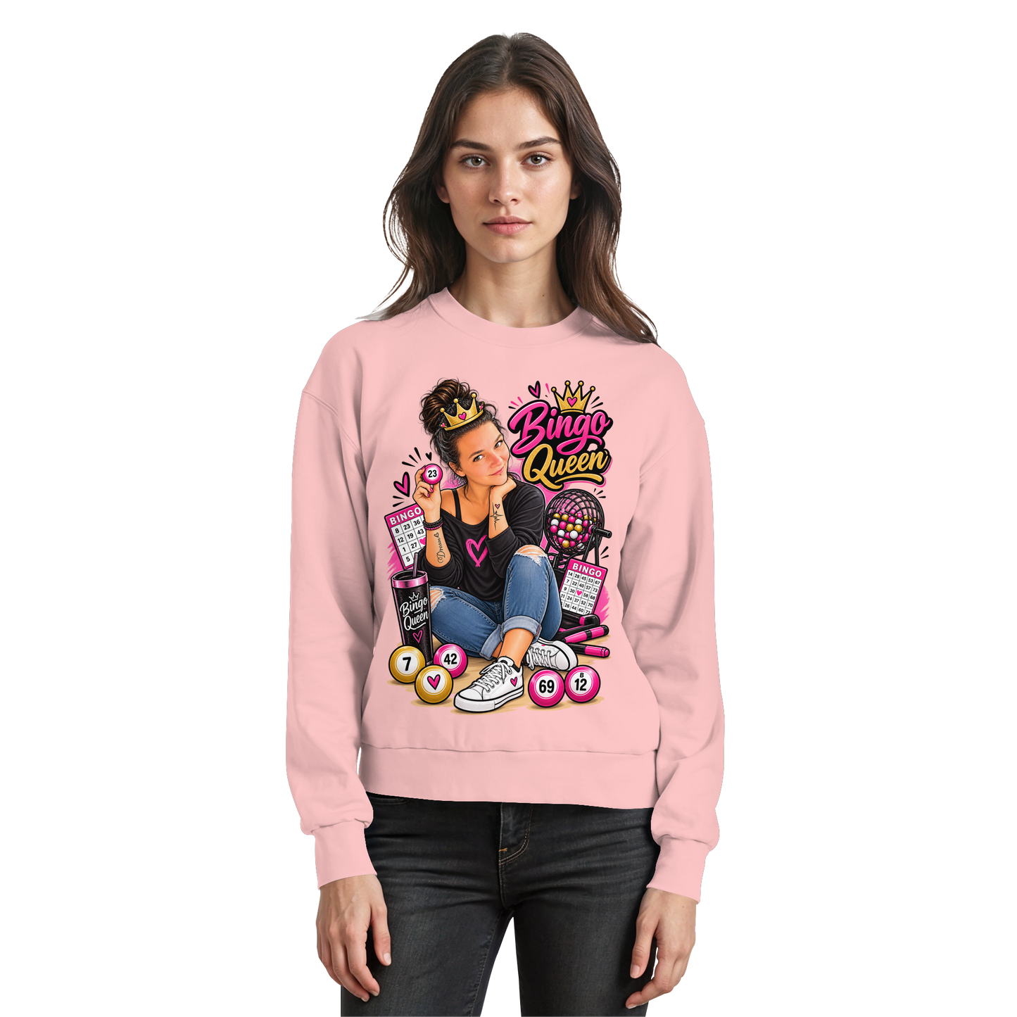 Fan Shirt Bingo Queen - Basic Sweatshirt