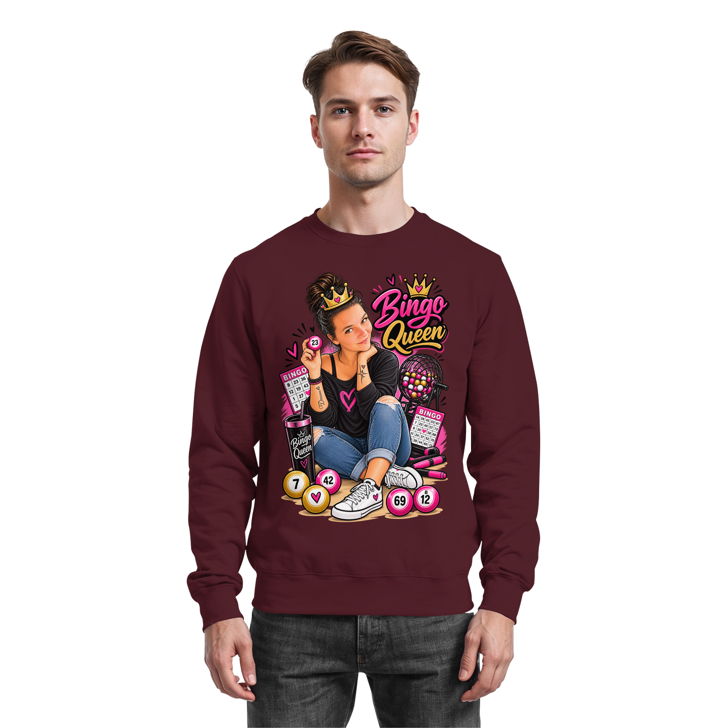 Fan Shirt Bingo Queen - Basic Sweatshirt