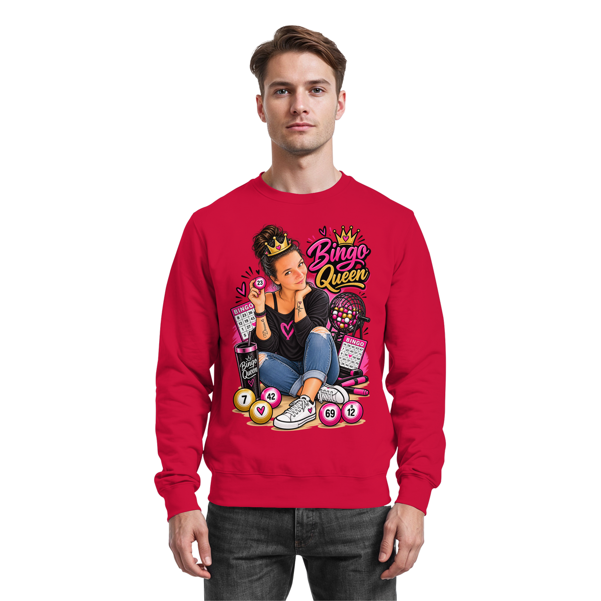 Fan Shirt Bingo Queen - Basic Sweatshirt