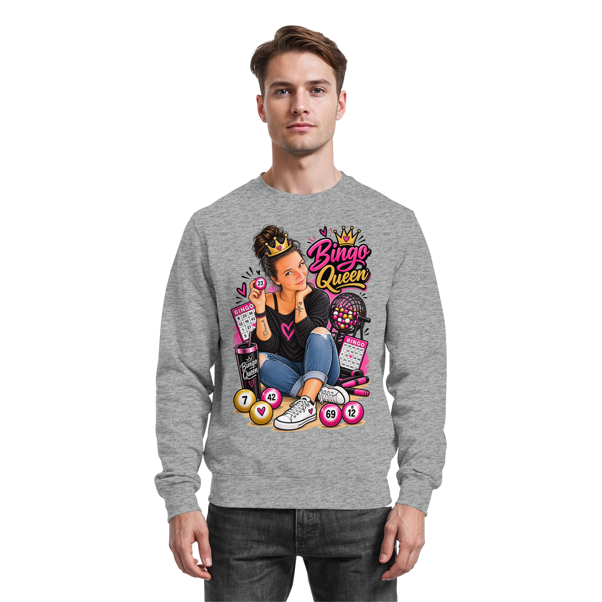 Fan Shirt Bingo Queen - Basic Sweatshirt