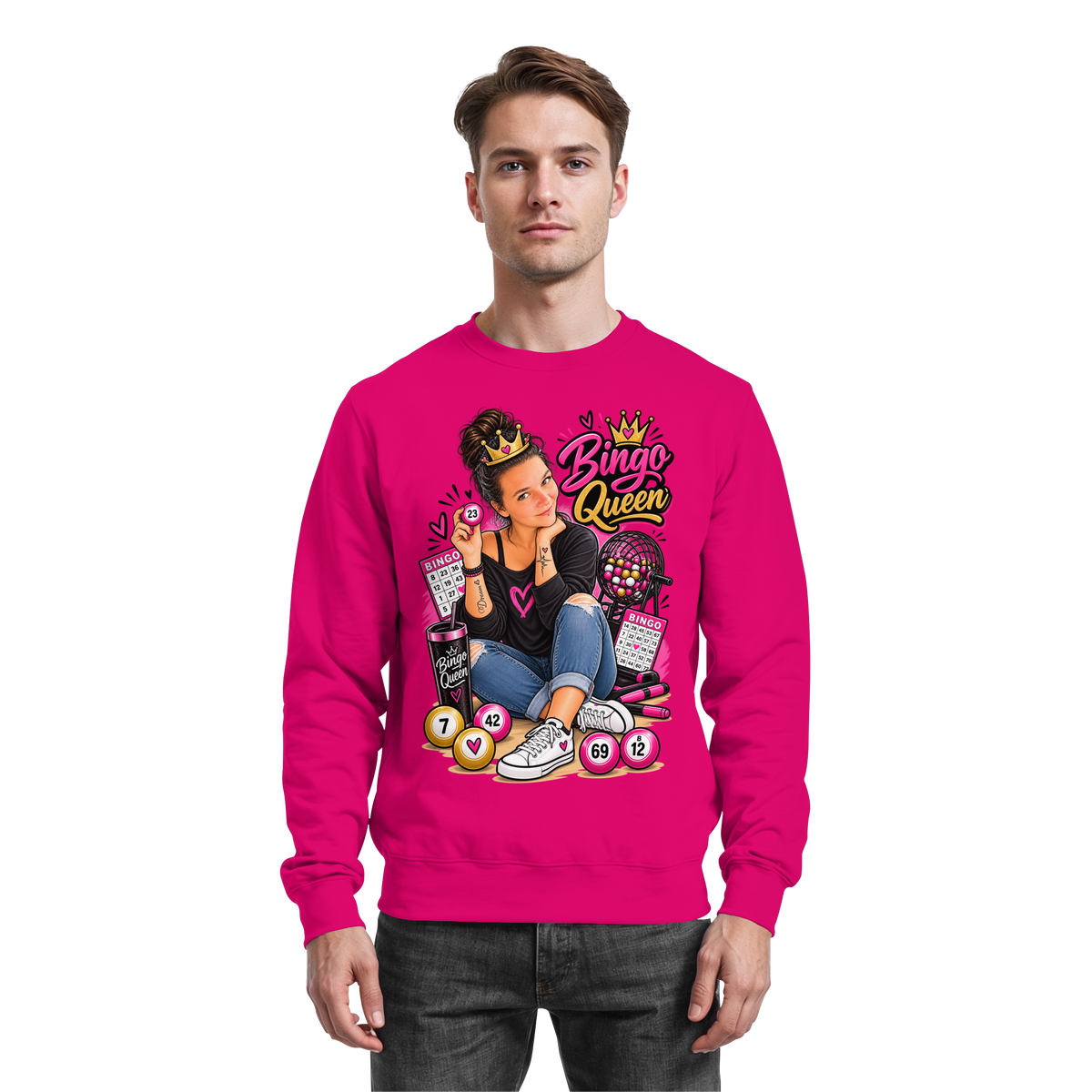 Fan Shirt Bingo Queen - Basic Sweatshirt