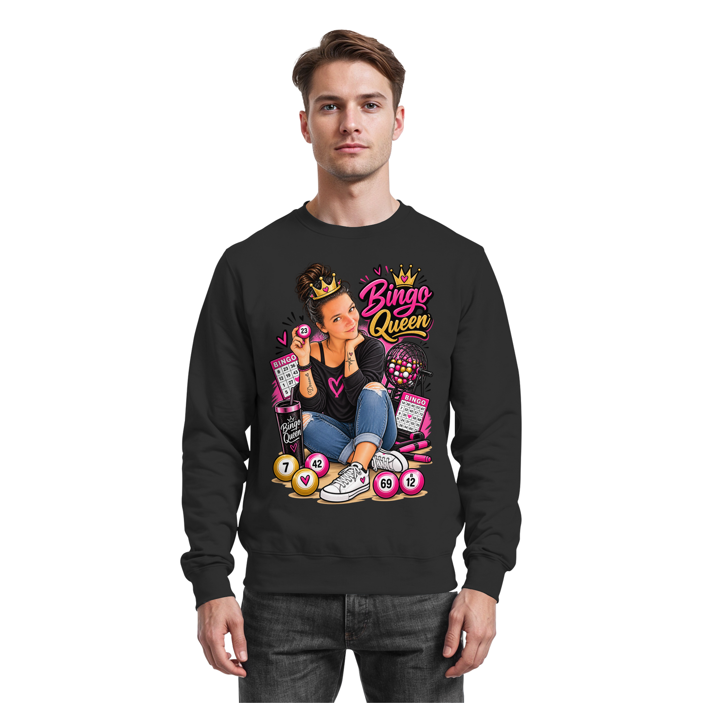 Fan Shirt Bingo Queen - Basic Sweatshirt