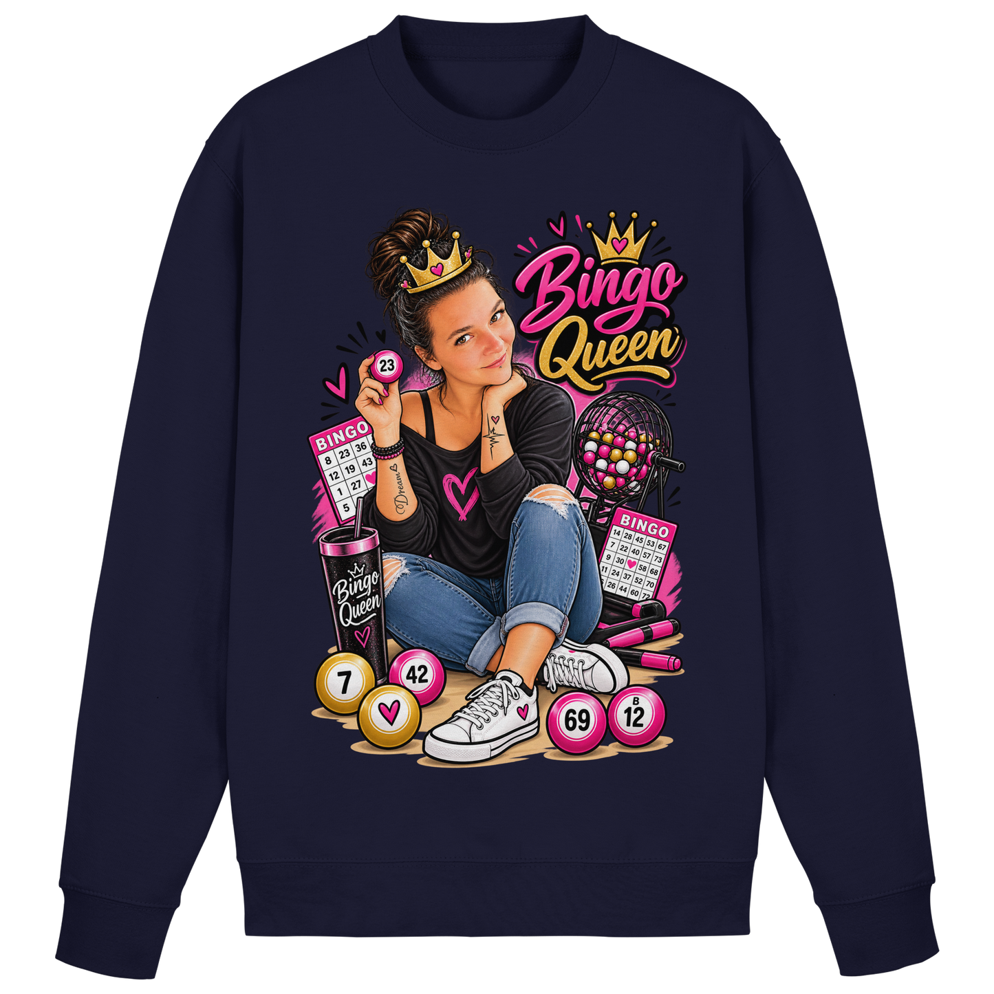 Fan Shirt Bingo Queen - Basic Sweatshirt