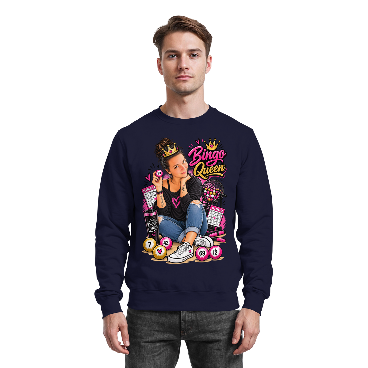 Fan Shirt Bingo Queen - Basic Sweatshirt