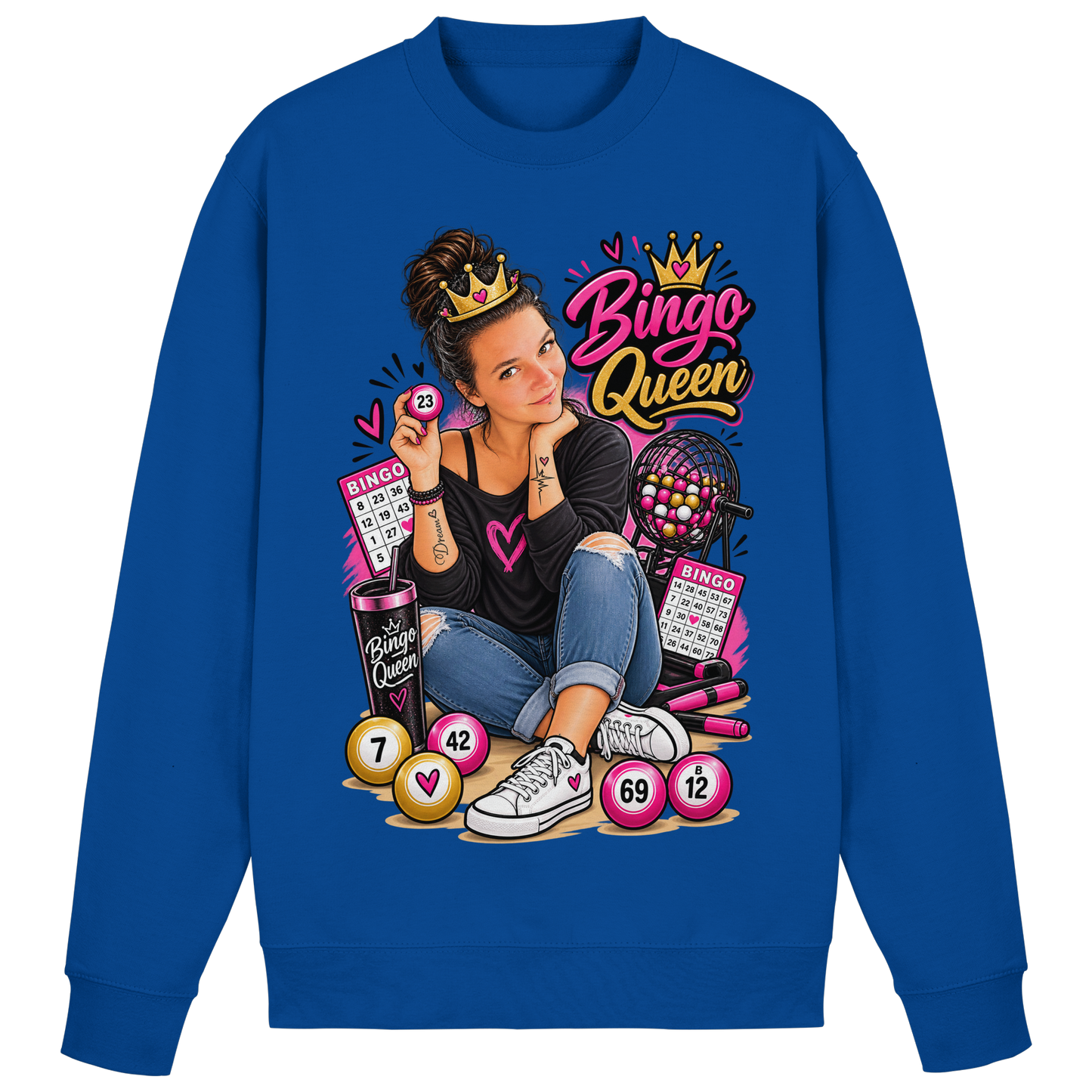 Fan Shirt Bingo Queen - Basic Sweatshirt