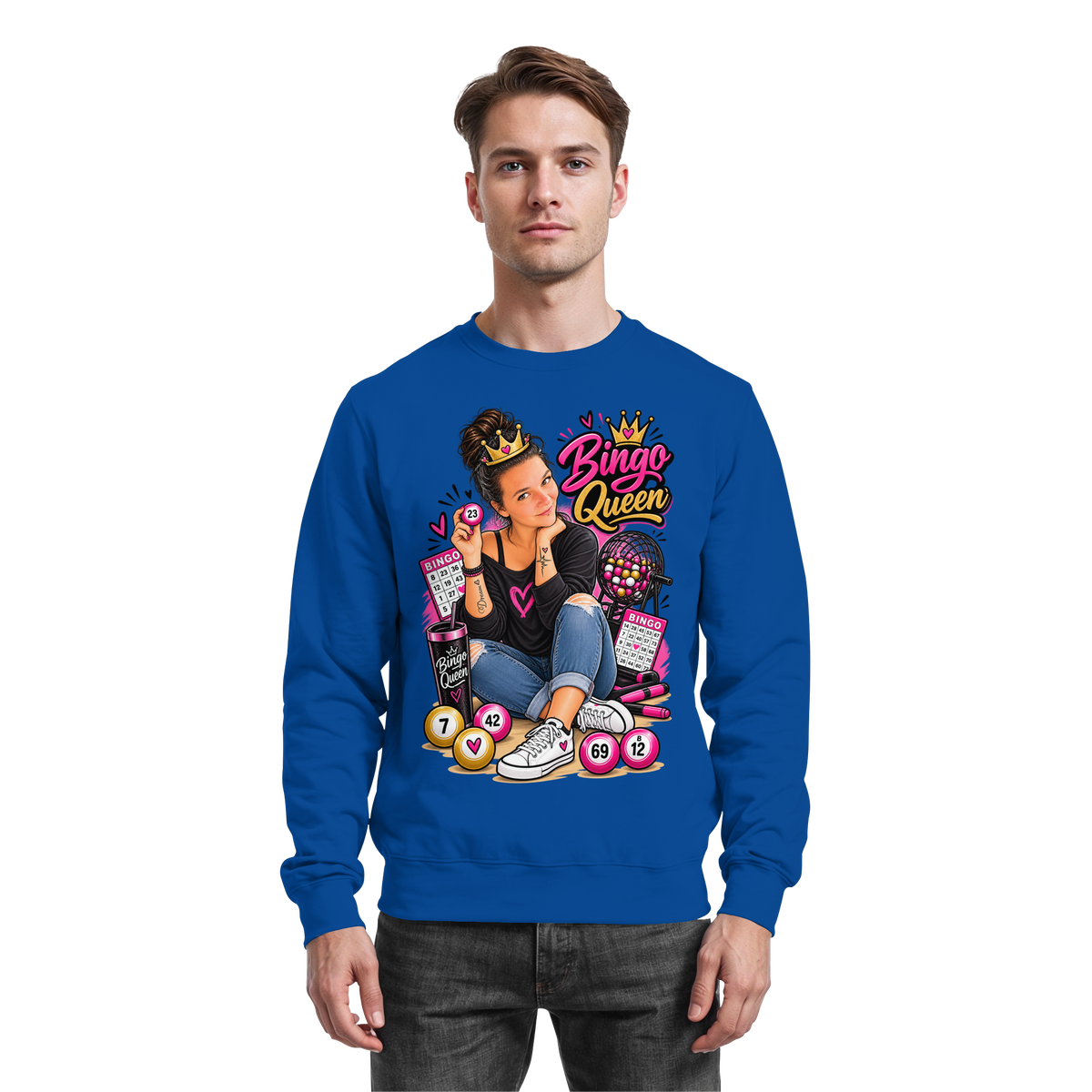 Fan Shirt Bingo Queen - Basic Sweatshirt