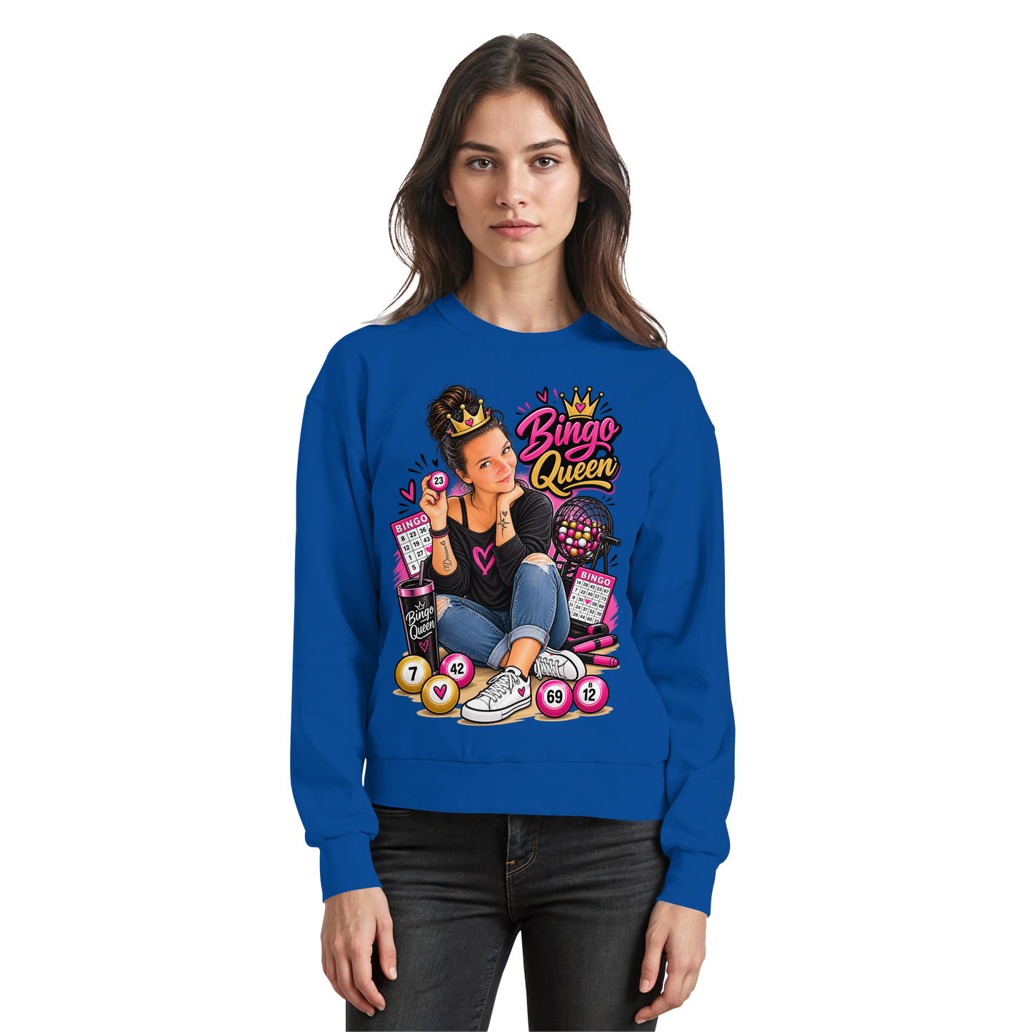 Fan Shirt Bingo Queen - Basic Sweatshirt