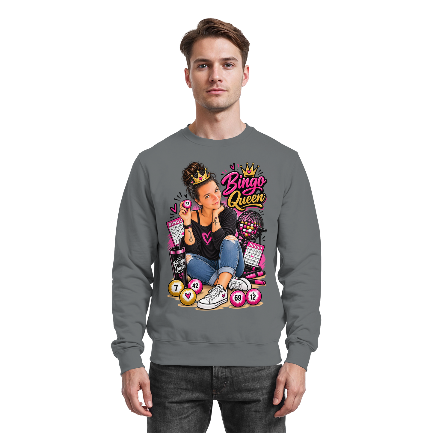 Fan Shirt Bingo Queen - Basic Sweatshirt