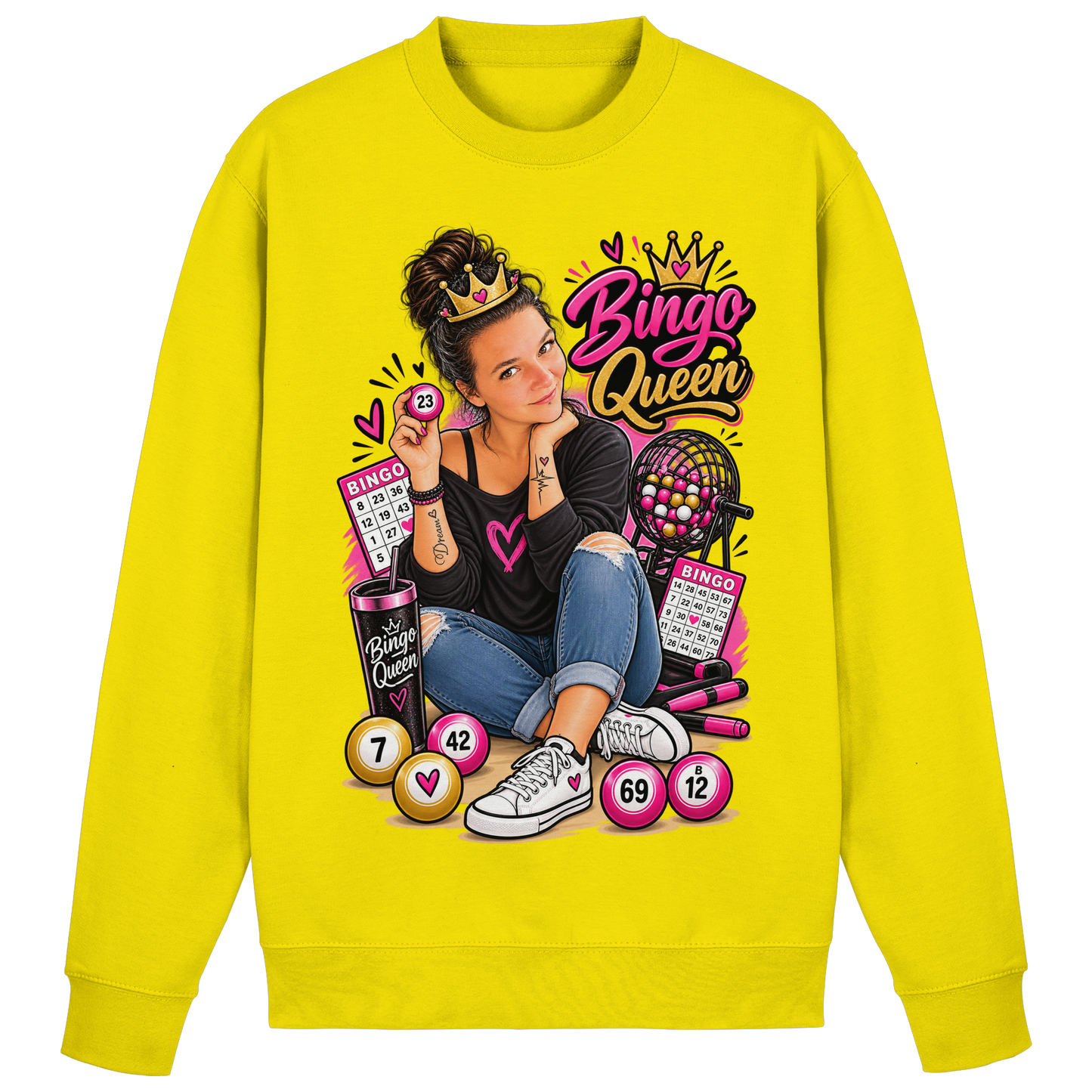 Fan Shirt Bingo Queen - Basic Sweatshirt