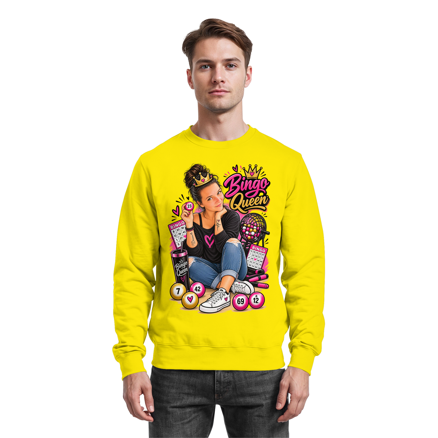 Fan Shirt Bingo Queen - Basic Sweatshirt