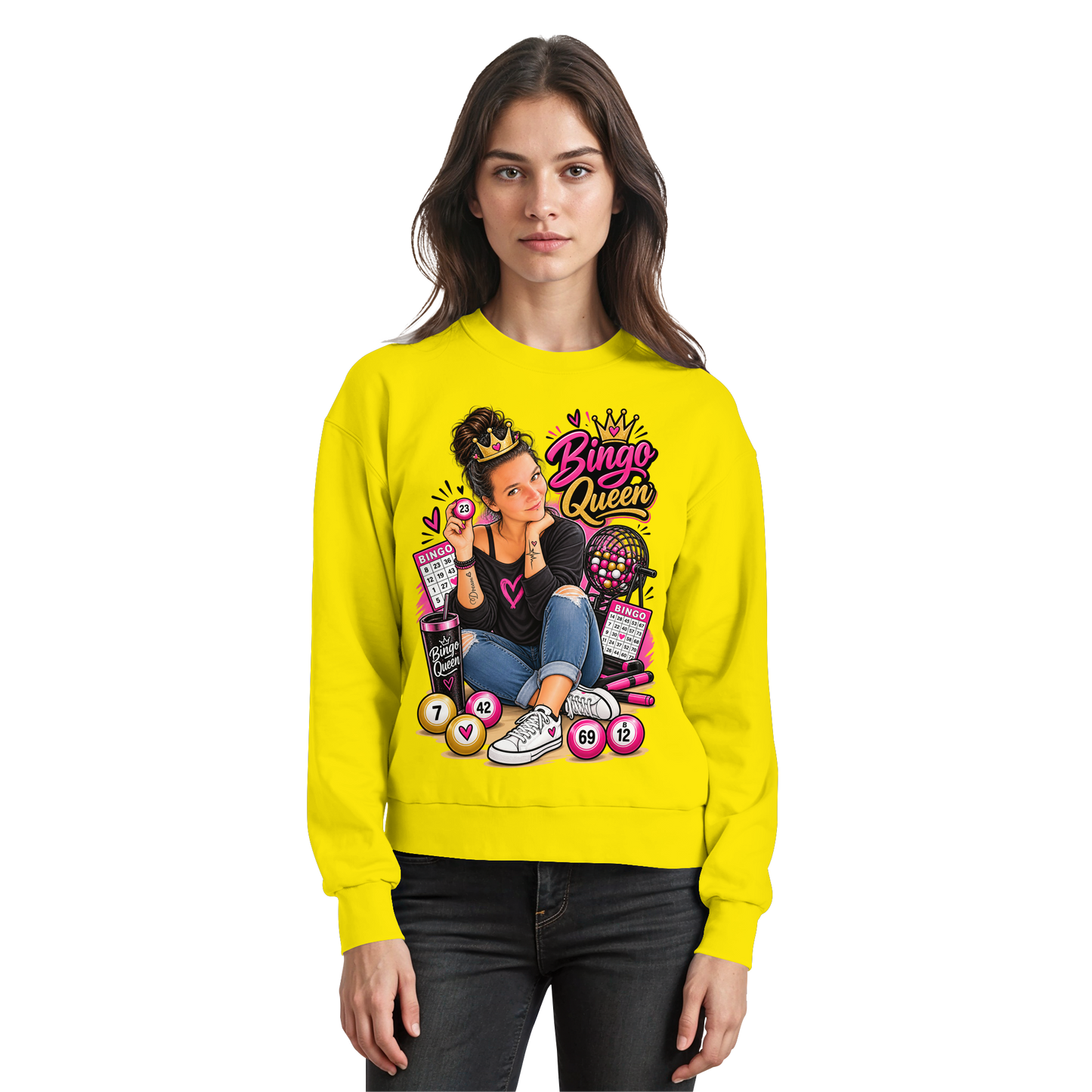 Fan Shirt Bingo Queen - Basic Sweatshirt