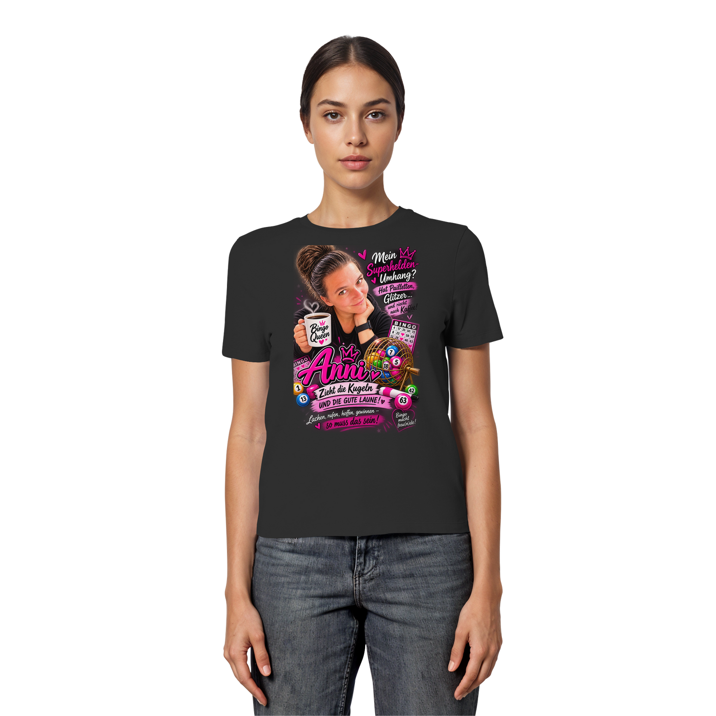 Bingo Fan Artikel Anni - Fitted Ladies Organic Shirt