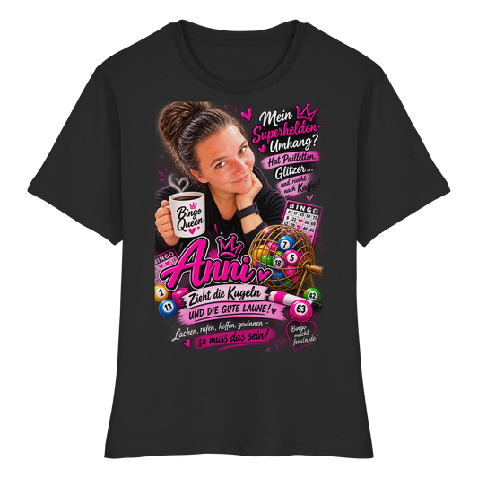 Bingo Fan Artikel Anni - Fitted Ladies Organic Shirt