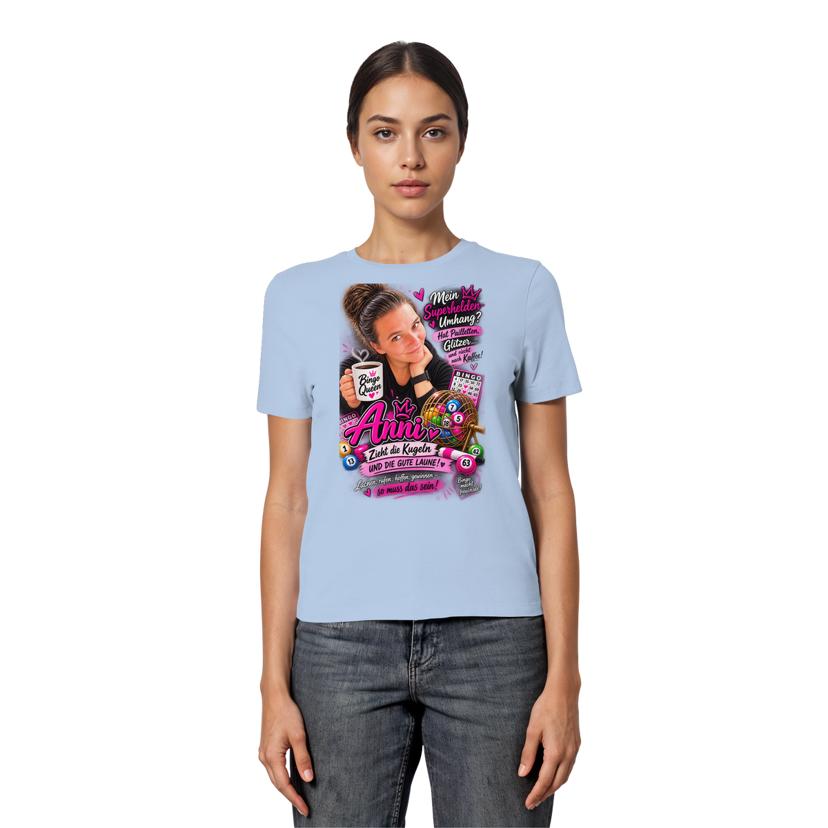 Bingo Fan Artikel Anni - Fitted Ladies Organic Shirt