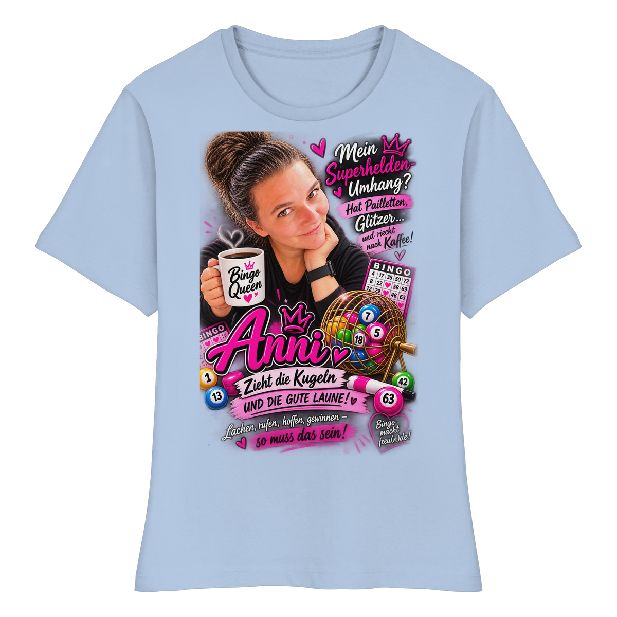 Bingo Fan Artikel Anni - Fitted Ladies Organic Shirt