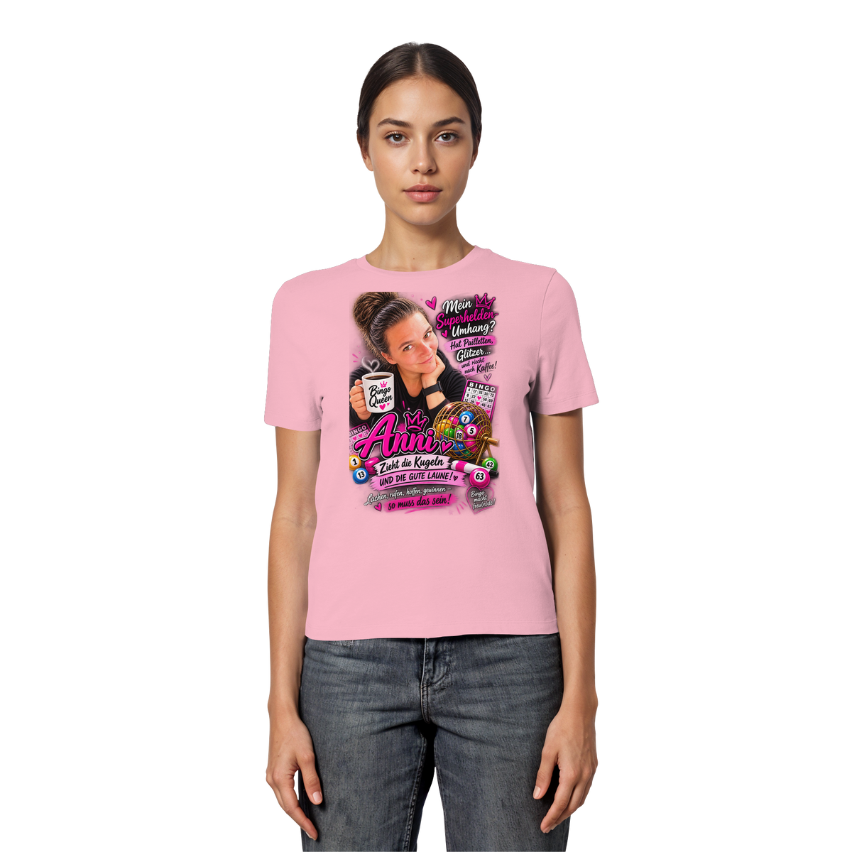 Bingo Fan Artikel Anni - Fitted Ladies Organic Shirt