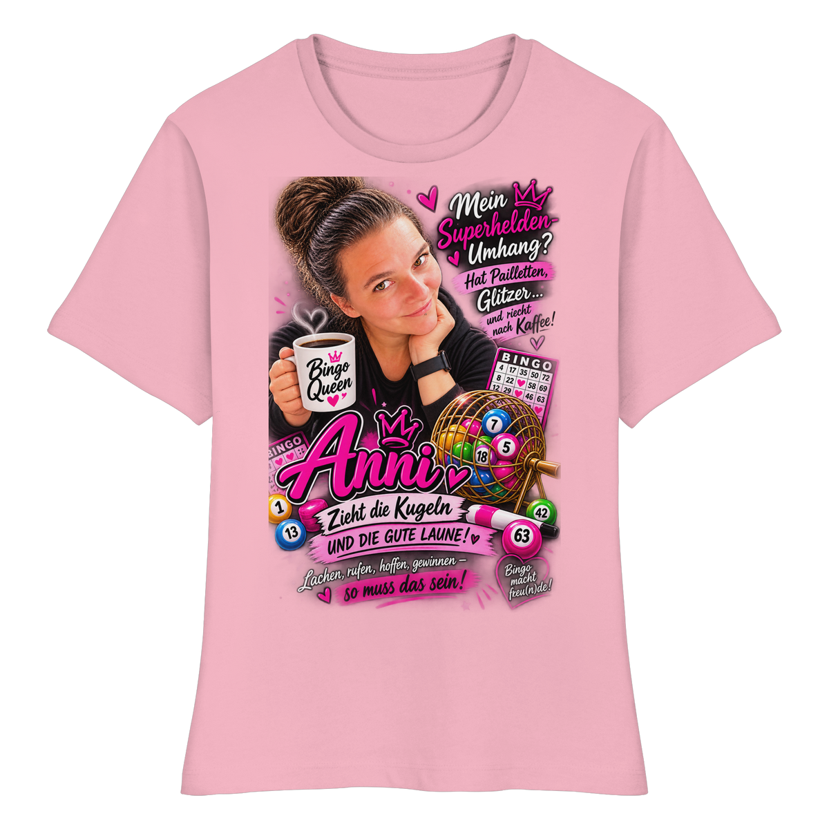Bingo Fan Artikel Anni - Fitted Ladies Organic Shirt