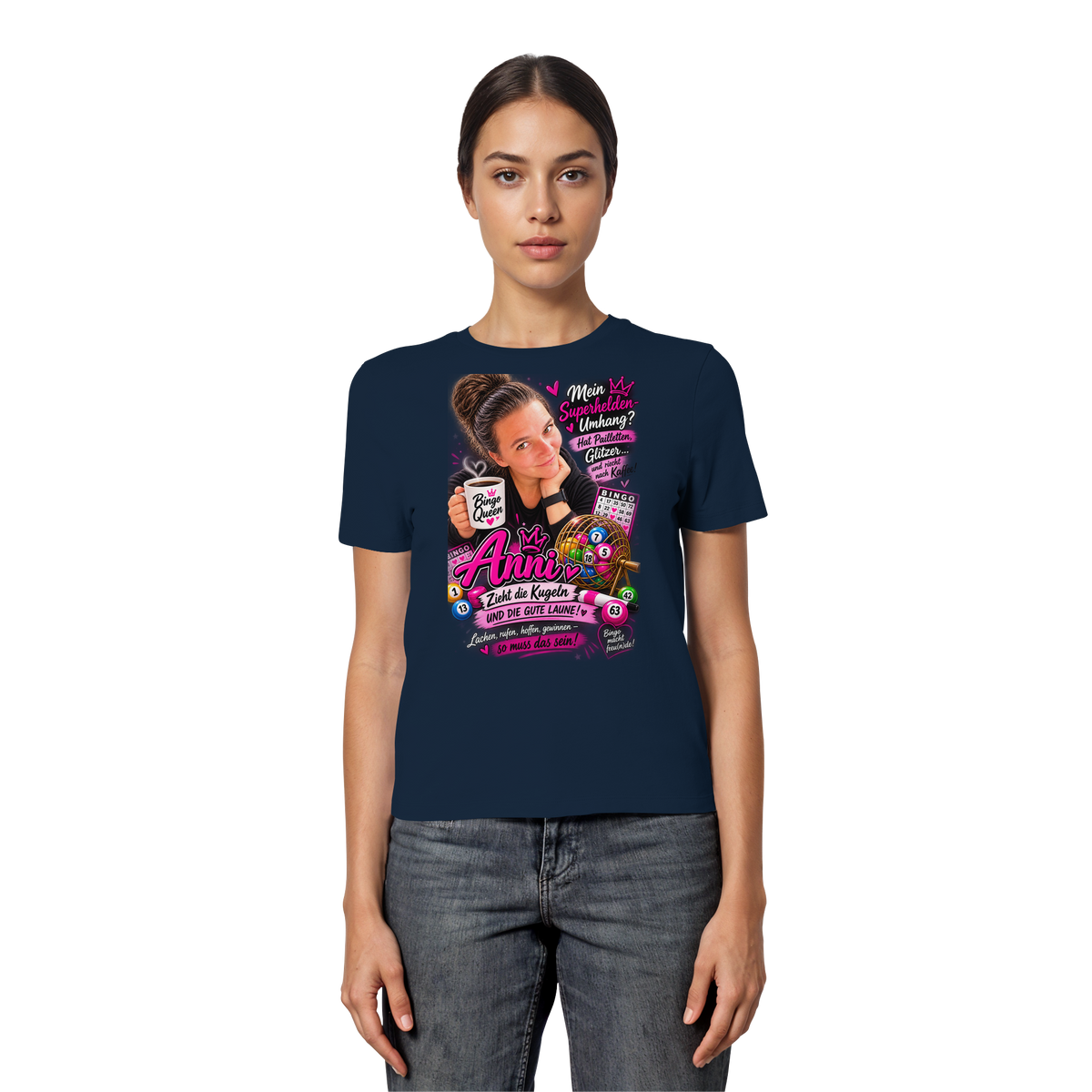 Bingo Fan Artikel Anni - Fitted Ladies Organic Shirt
