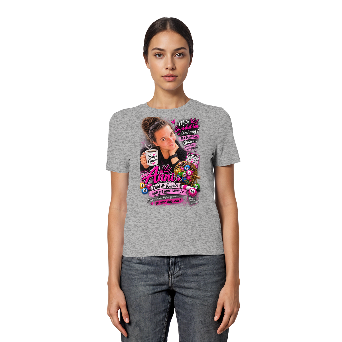 Bingo Fan Artikel Anni - Fitted Ladies Organic Shirt