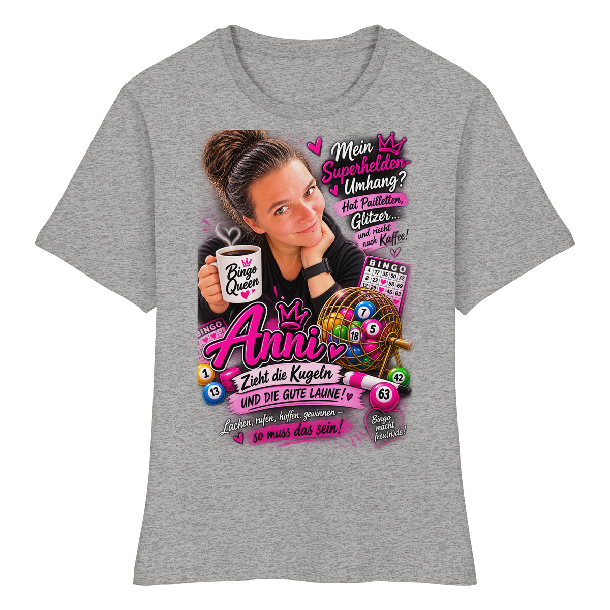 Bingo Fan Artikel Anni - Fitted Ladies Organic Shirt