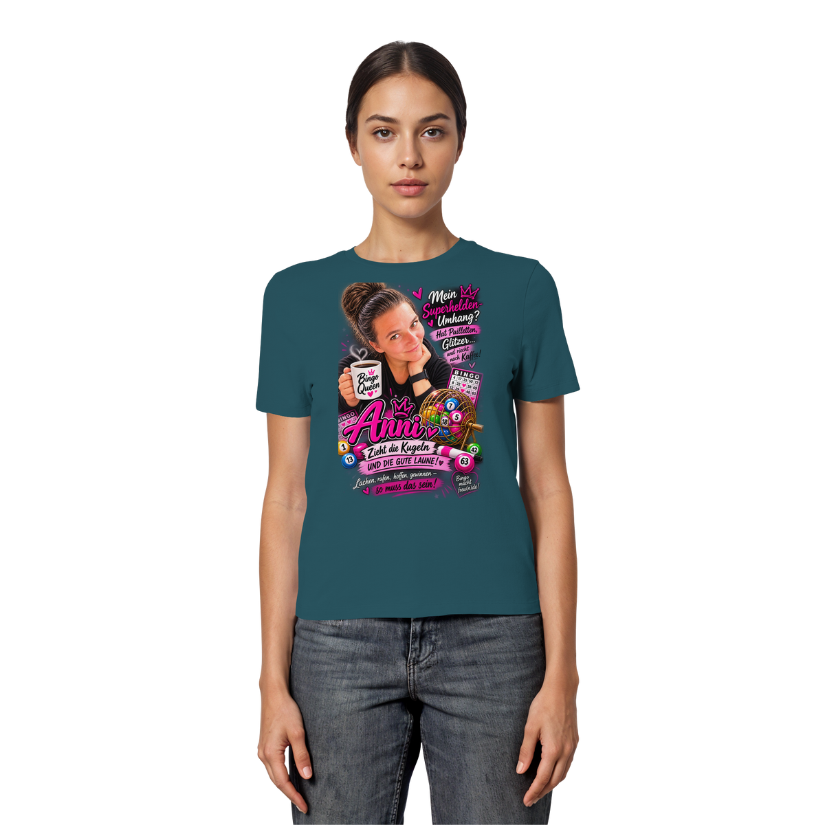 Bingo Fan Artikel Anni - Fitted Ladies Organic Shirt