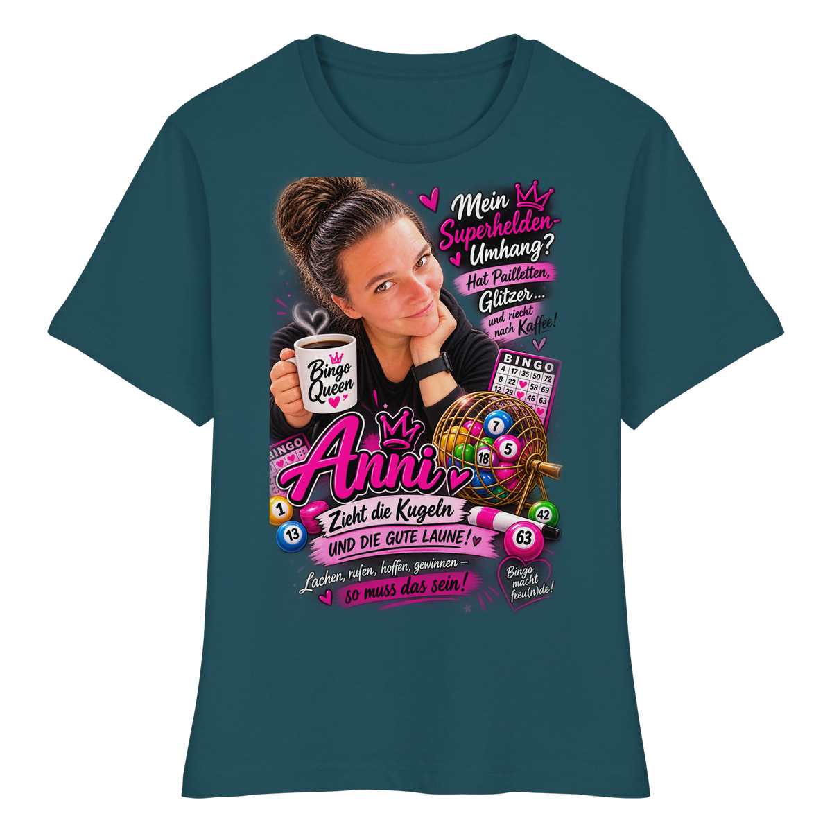 Bingo Fan Artikel Anni - Fitted Ladies Organic Shirt