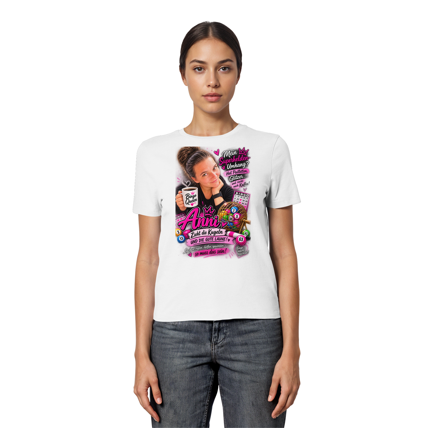 Bingo Fan Artikel Anni - Fitted Ladies Organic Shirt