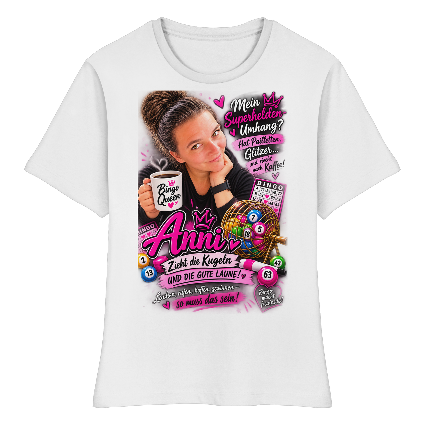 Bingo Fan Artikel Anni - Fitted Ladies Organic Shirt