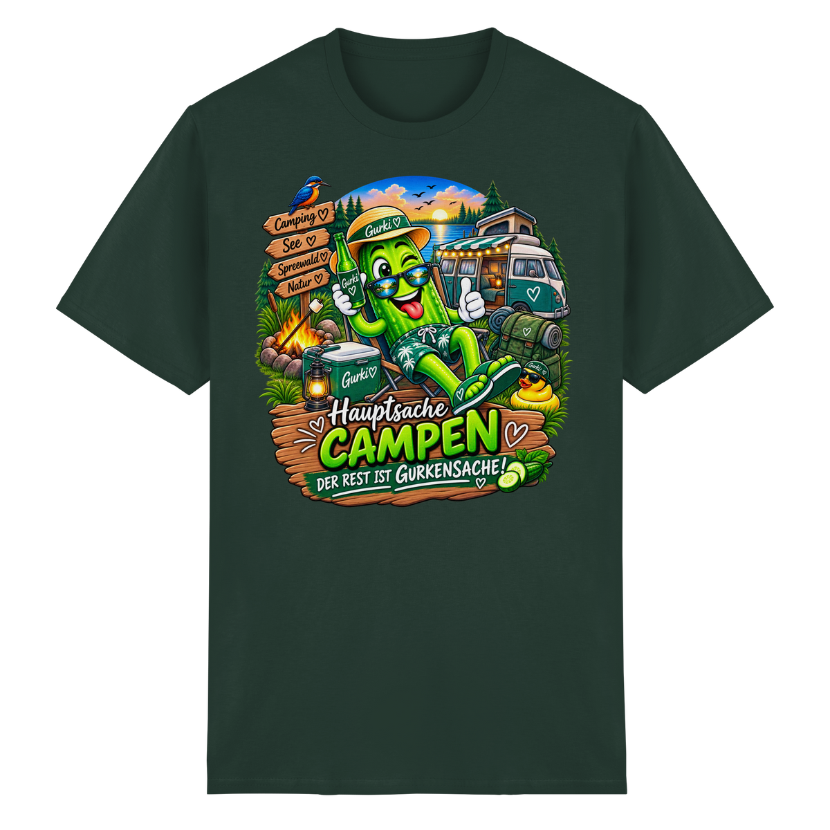 Gurki die Spreewaldgurke - Heavy Cotton T-Shirt