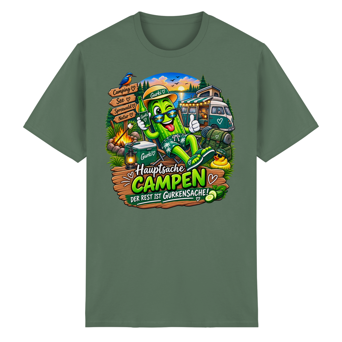 Gurki die Spreewaldgurke - Heavy Cotton T-Shirt