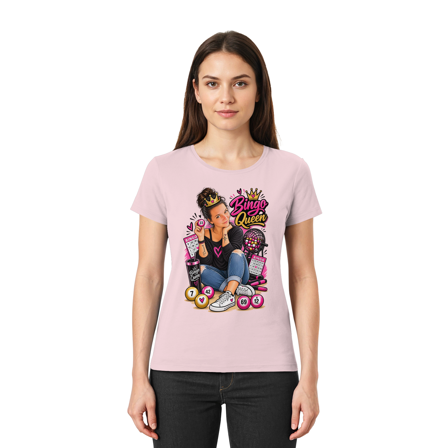 Fan Shirt Bingo Queen - Ladies Premium Shirt