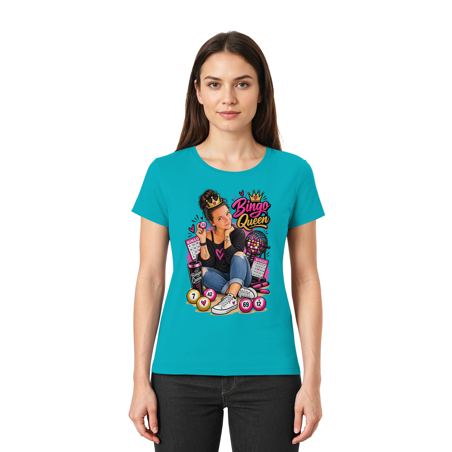 Fan Shirt Bingo Queen - Ladies Premium Shirt