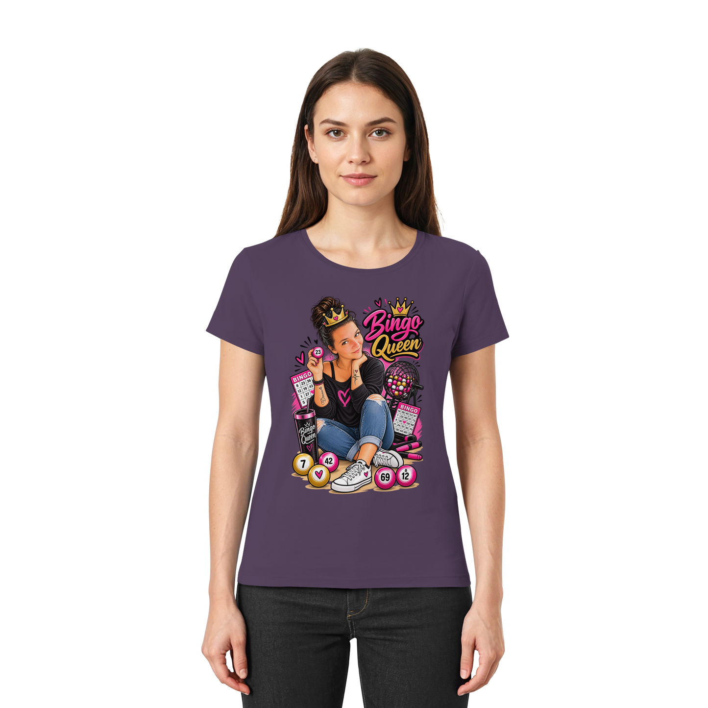 Fan Shirt Bingo Queen - Ladies Premium Shirt