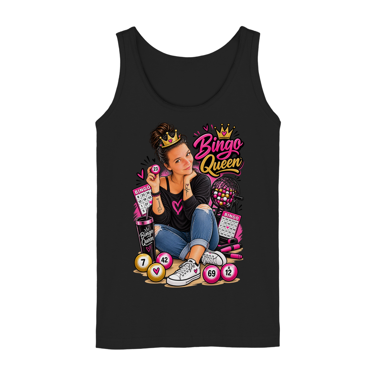 Fan Shirt Bingo Queen - Ladies Tank-Top