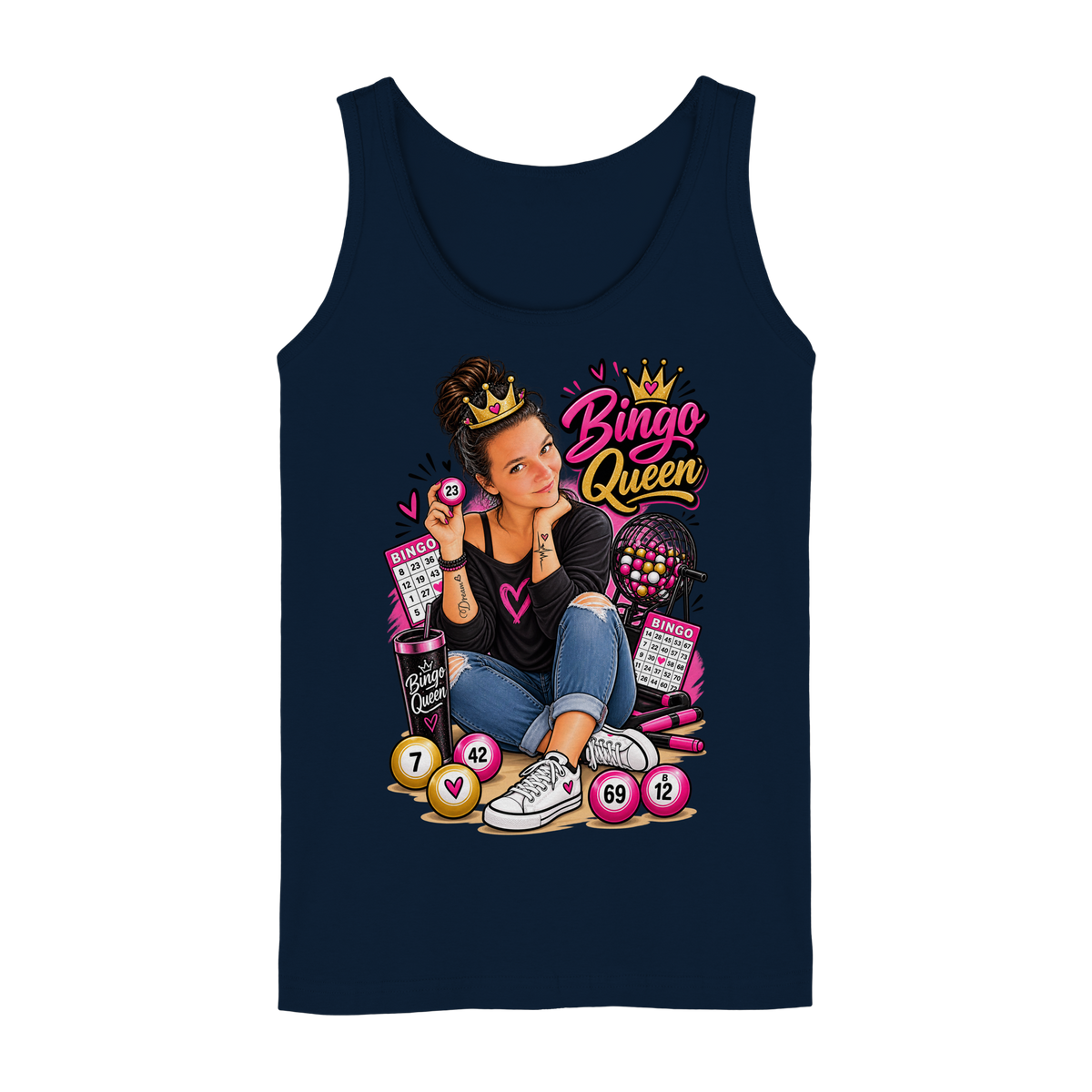 Fan Shirt Bingo Queen - Ladies Tank-Top