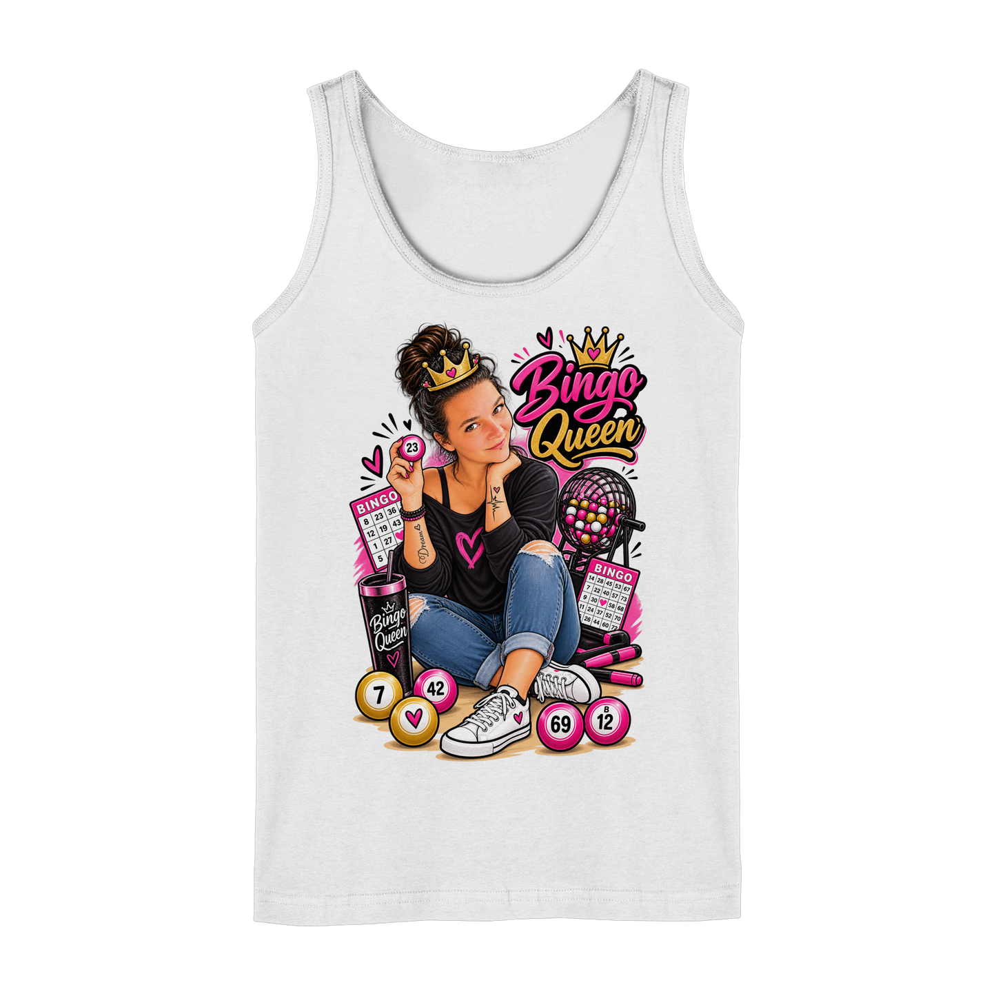 Fan Shirt Bingo Queen - Ladies Tank-Top