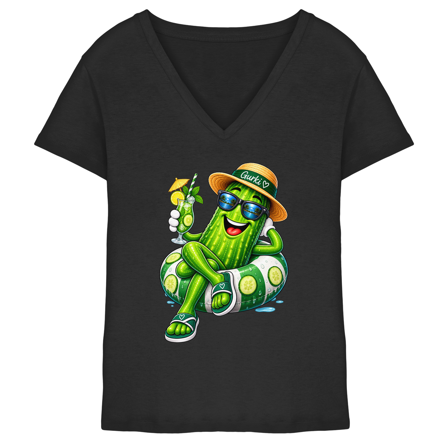 Gurki die Spreewaldgurke - Ladies V-Neck Shirt