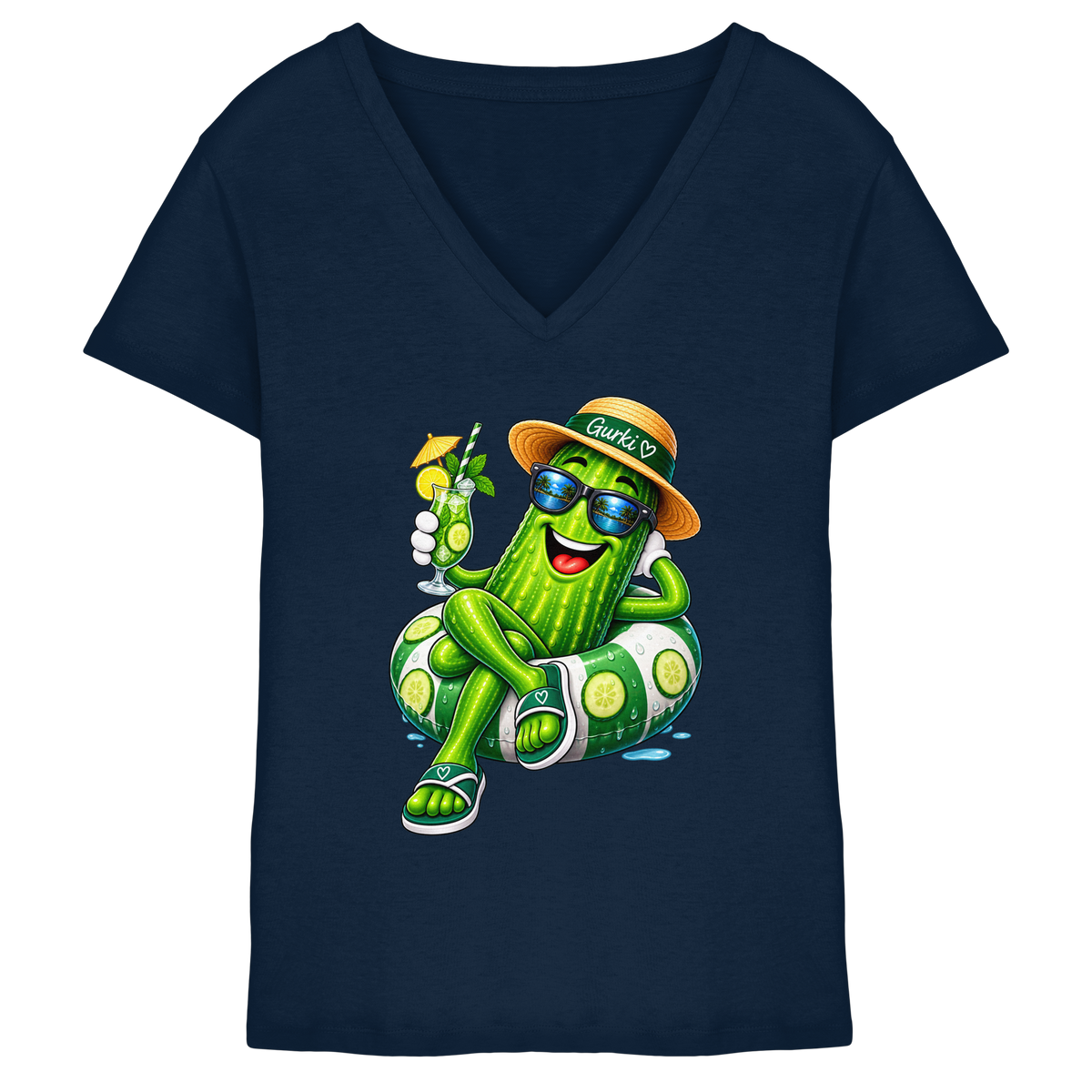 Gurki die Spreewaldgurke - Ladies V-Neck Shirt