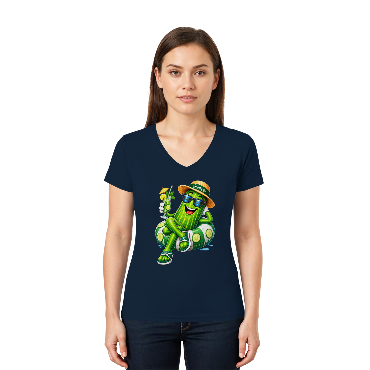 Gurki die Spreewaldgurke - Ladies V-Neck Shirt