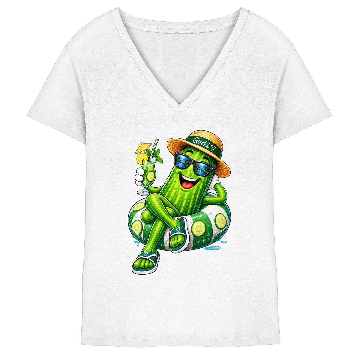 Gurki die Spreewaldgurke - Ladies V-Neck Shirt