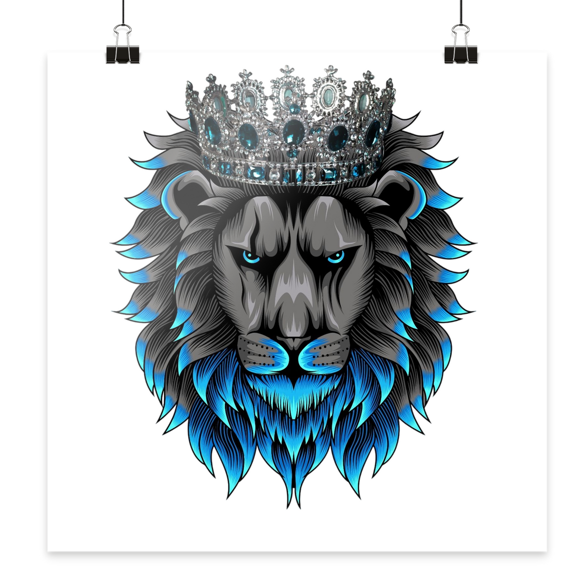 T-Shirt "Royal Lion" – Majestätischer Löwen-Style - Poster 60x60