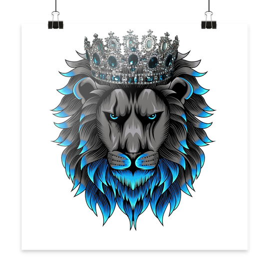 T-Shirt "Royal Lion" – Majestätischer Löwen-Style - Poster 60x60