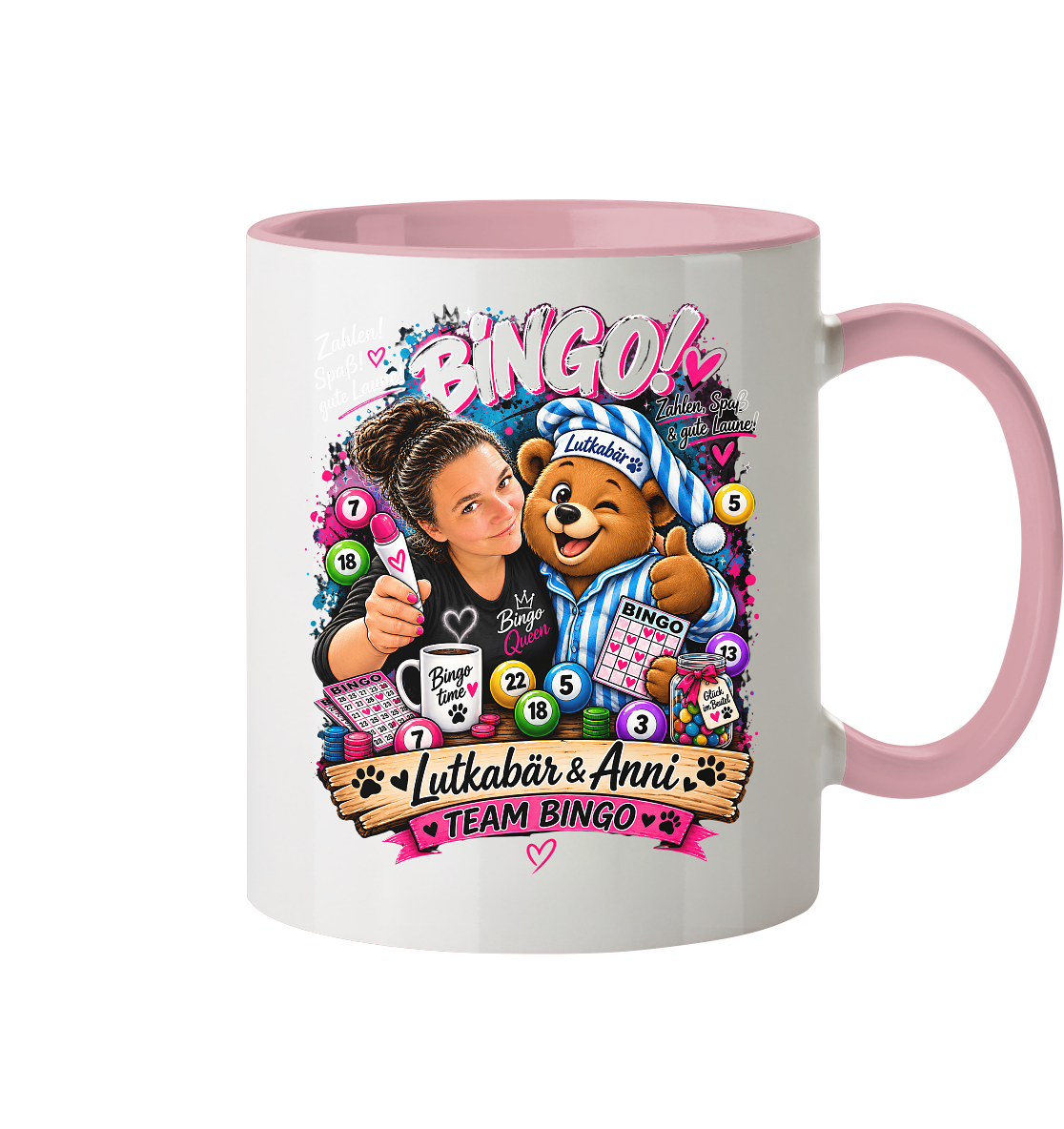 Bingo Fan Shirts - Tasse zweifarbig